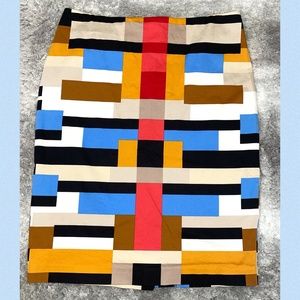 New York and Company Stretch Multi Color Pencil Skirt